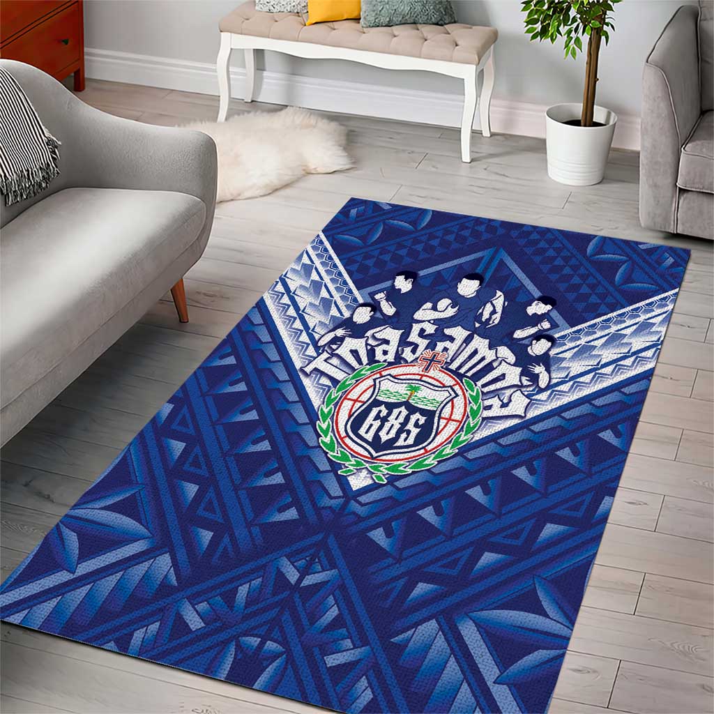 Toa Samoa Rugby Area Rug Samoan Pride With Tribal Pattern - Polynesian Pride