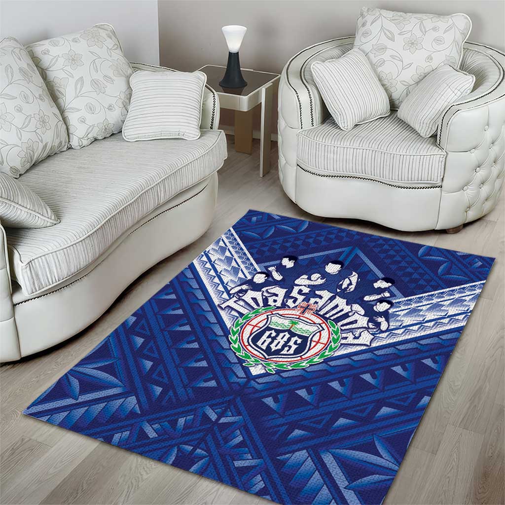 Toa Samoa Rugby Area Rug Samoan Pride With Tribal Pattern - Polynesian Pride