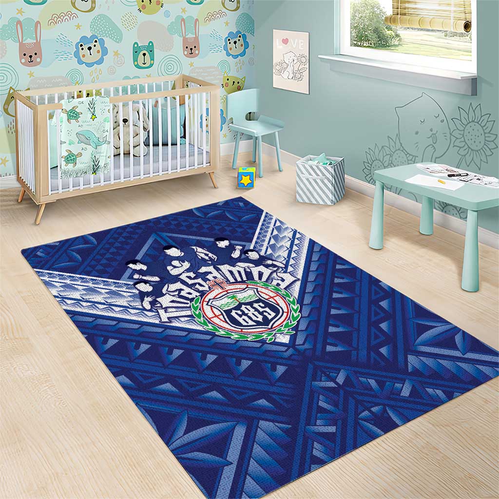 Toa Samoa Rugby Area Rug Samoan Pride With Tribal Pattern - Polynesian Pride