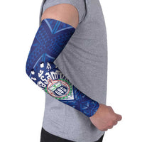 Toa Samoa Rugby Custom Arm Sleeves Samoan Pride With Tribal Pattern - Polynesian Pride
