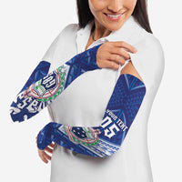 Toa Samoa Rugby Custom Arm Sleeves Samoan Pride With Tribal Pattern - Polynesian Pride