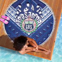 Toa Samoa Rugby Beach Blanket Samoan Pride With Tribal Pattern - Polynesian Pride
