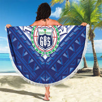 Toa Samoa Rugby Beach Blanket Samoan Pride With Tribal Pattern - Polynesian Pride