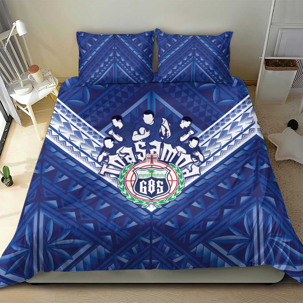Toa Samoa Rugby Bedding Set Samoan Pride With Tribal Pattern - Polynesian Pride