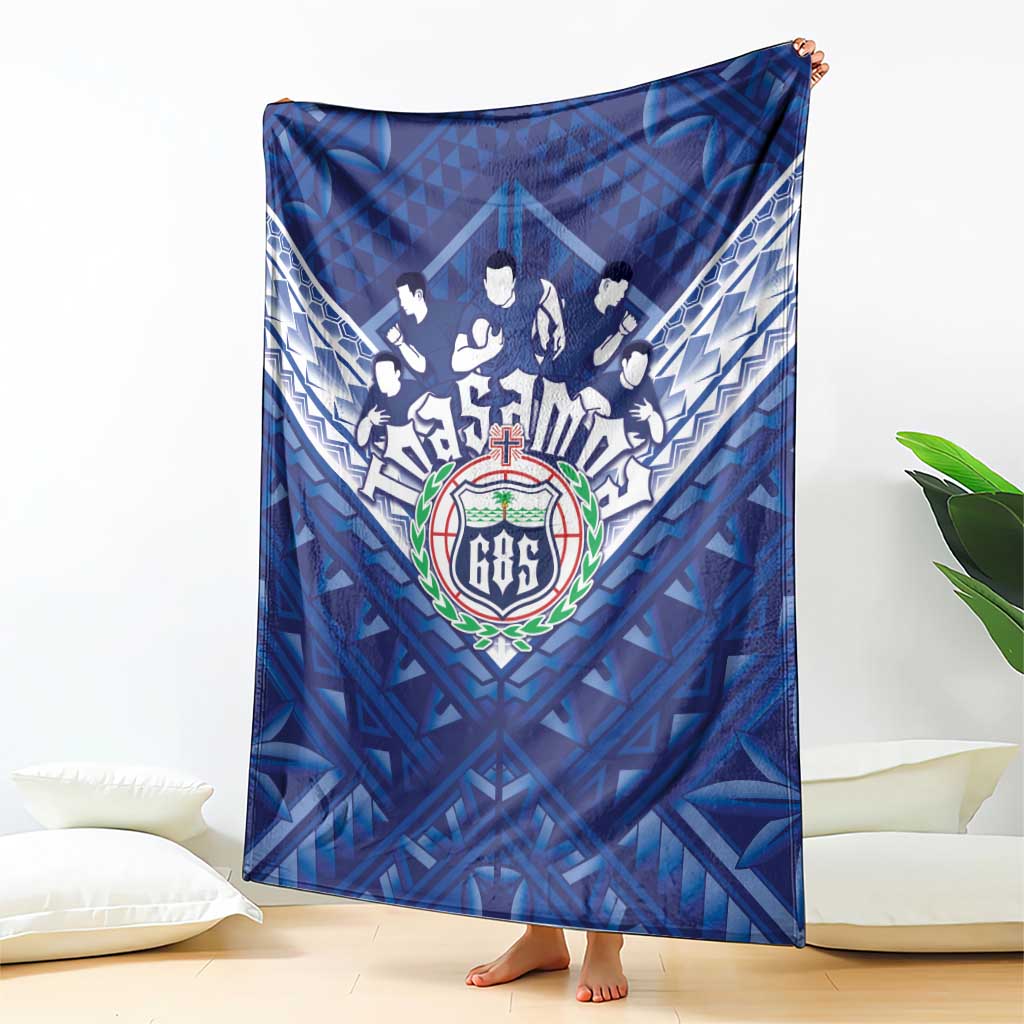 Toa Samoa Rugby Blanket Samoan Pride With Tribal Pattern - Polynesian Pride
