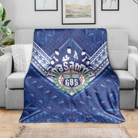 Toa Samoa Rugby Blanket Samoan Pride With Tribal Pattern - Polynesian Pride