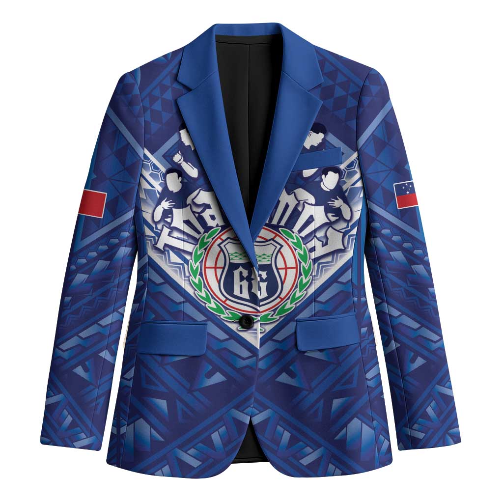 Toa Samoa Rugby Custom Blazer Samoan Pride With Tribal Pattern - Polynesian Pride