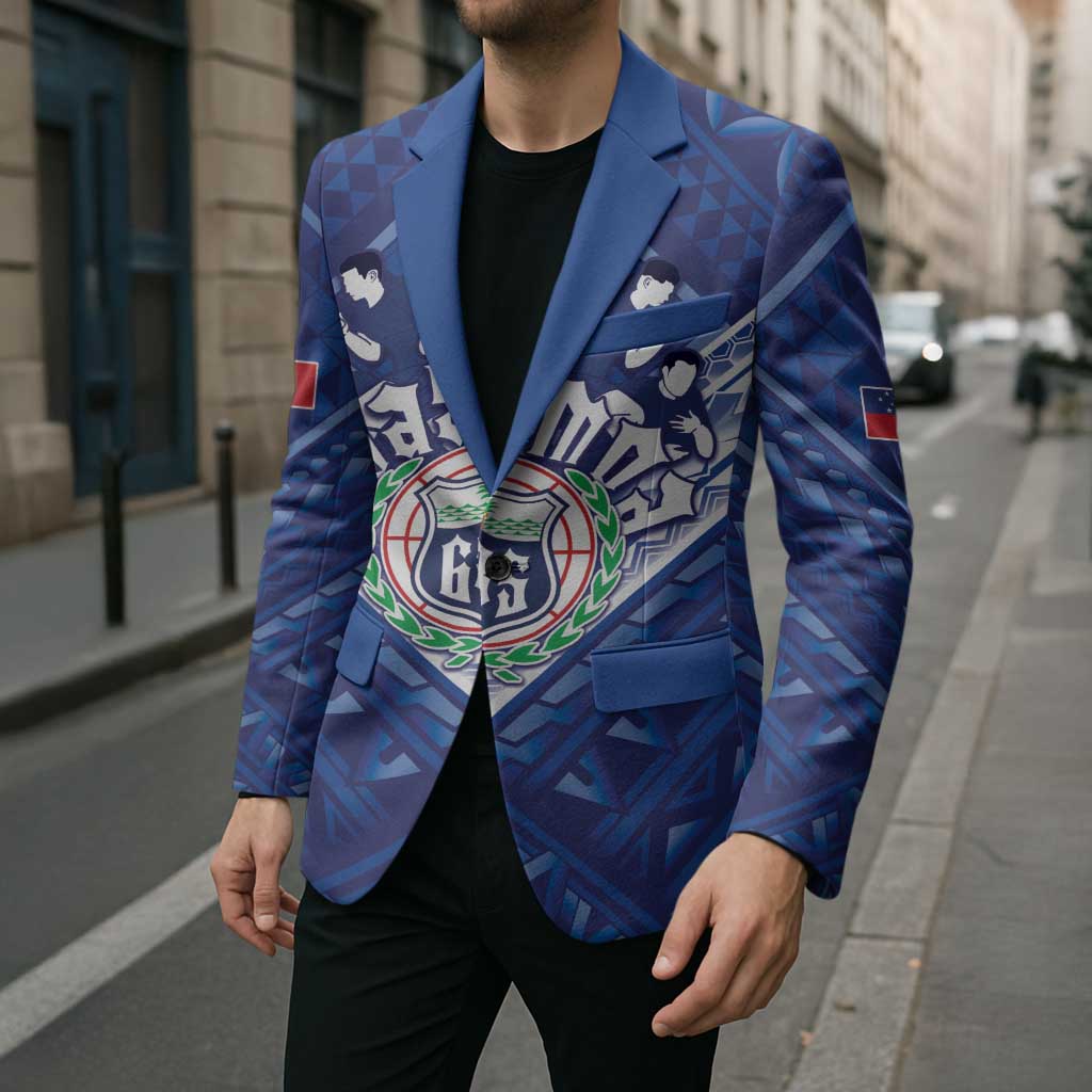 Toa Samoa Rugby Custom Blazer Samoan Pride With Tribal Pattern - Polynesian Pride