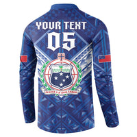 Toa Samoa Rugby Custom Button Sweatshirt Samoan Pride With Tribal Pattern - Polynesian Pride