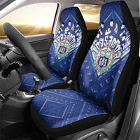 Toa Samoa Rugby Car Seat Cover Samoan Pride With Tribal Pattern - Polynesian Pride