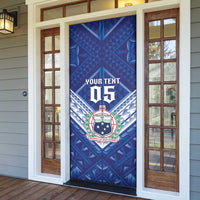 Toa Samoa Rugby Custom Door Cover Samoan Pride With Tribal Pattern - Polynesian Pride