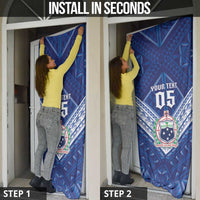 Toa Samoa Rugby Custom Door Cover Samoan Pride With Tribal Pattern - Polynesian Pride