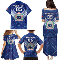 Toa Samoa Rugby Custom Family Matching Puletasi and Hawaiian Shirt Samoan Pride With Tribal Pattern - Polynesian Pride