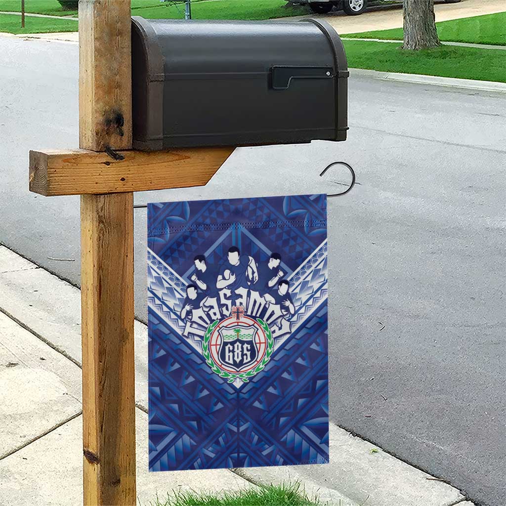 Toa Samoa Rugby Garden Flag Samoan Pride With Tribal Pattern - Polynesian Pride