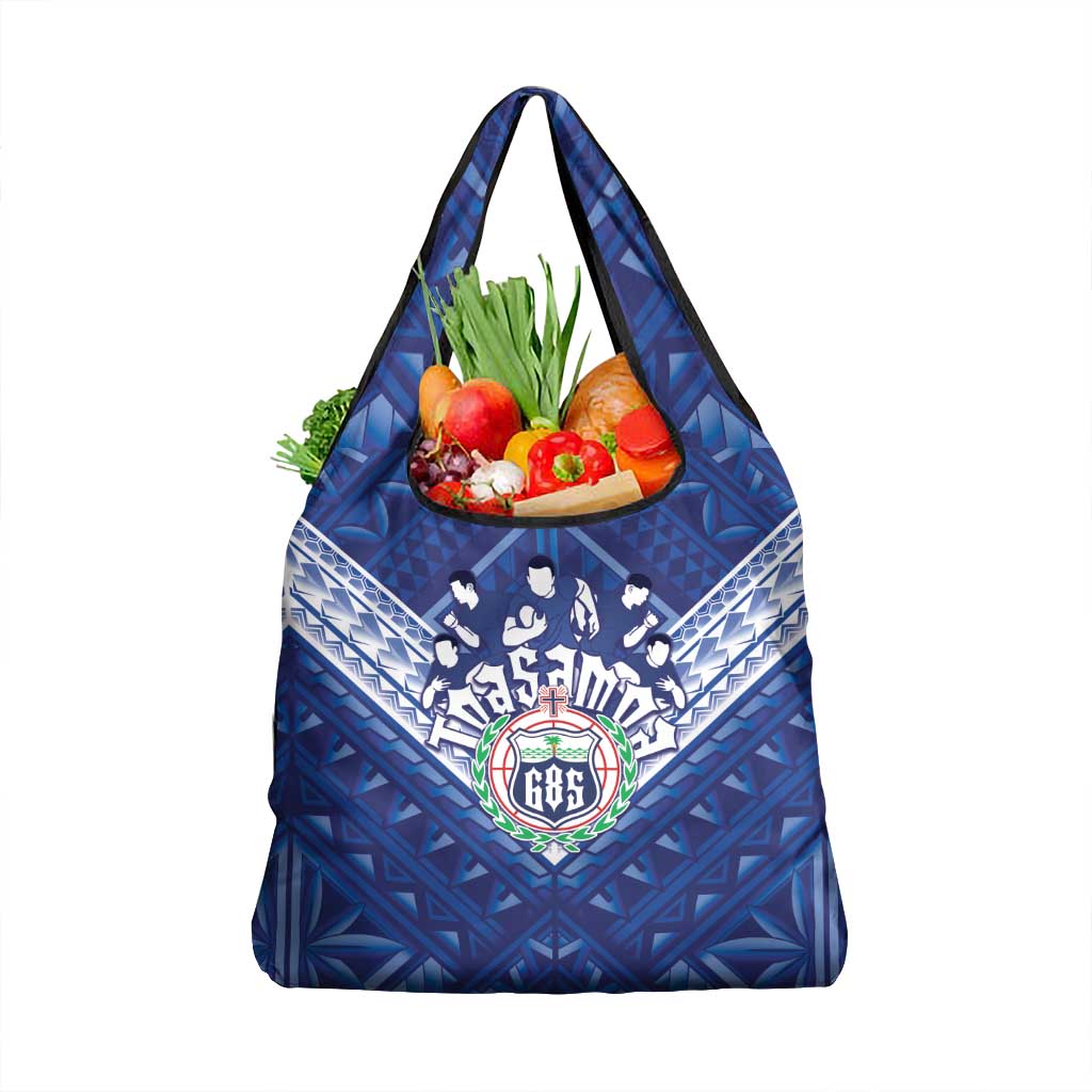 Toa Samoa Rugby Grocery Bag Samoan Pride With Tribal Pattern - Polynesian Pride