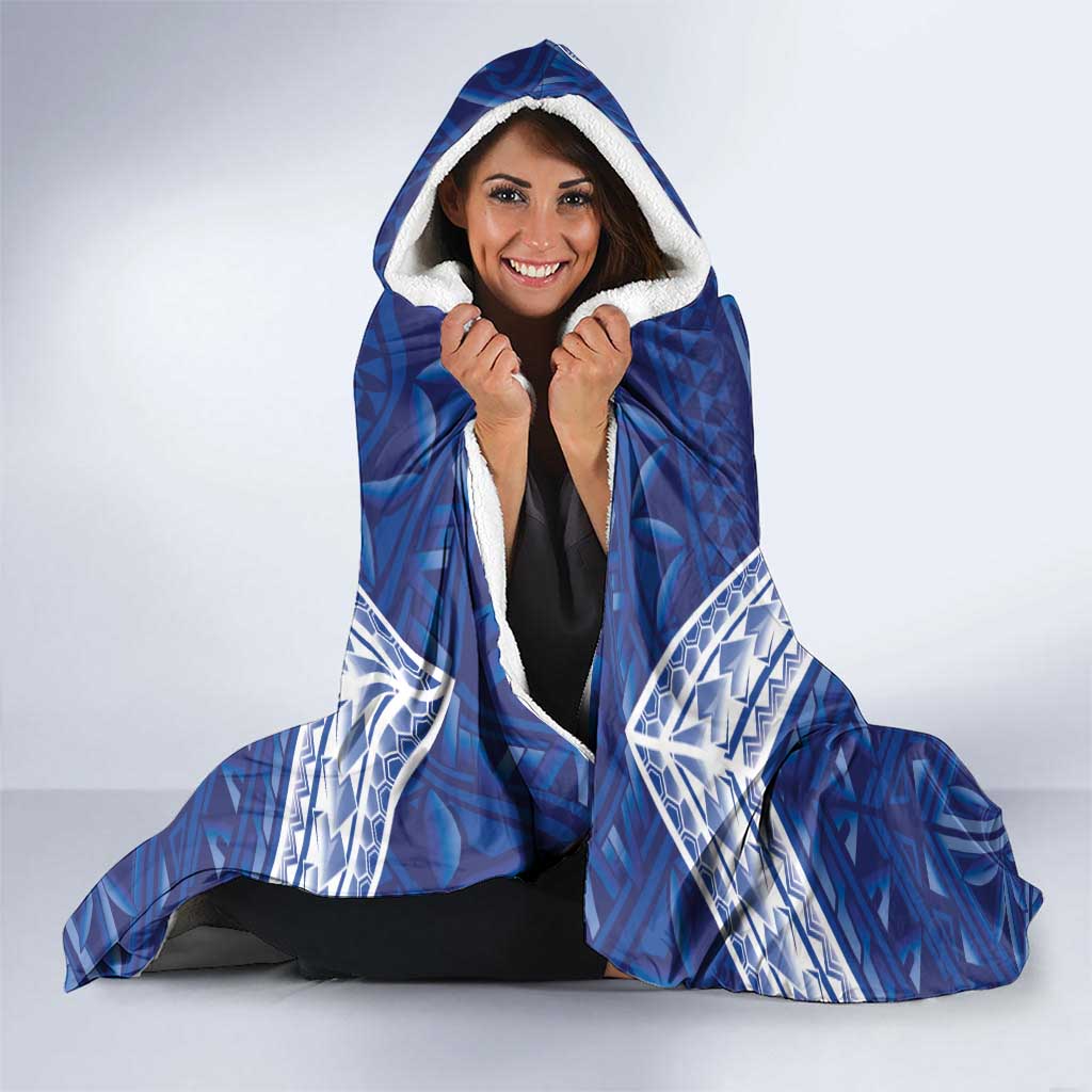 Toa Samoa Rugby Hooded Blanket Samoan Pride With Tribal Pattern - Polynesian Pride