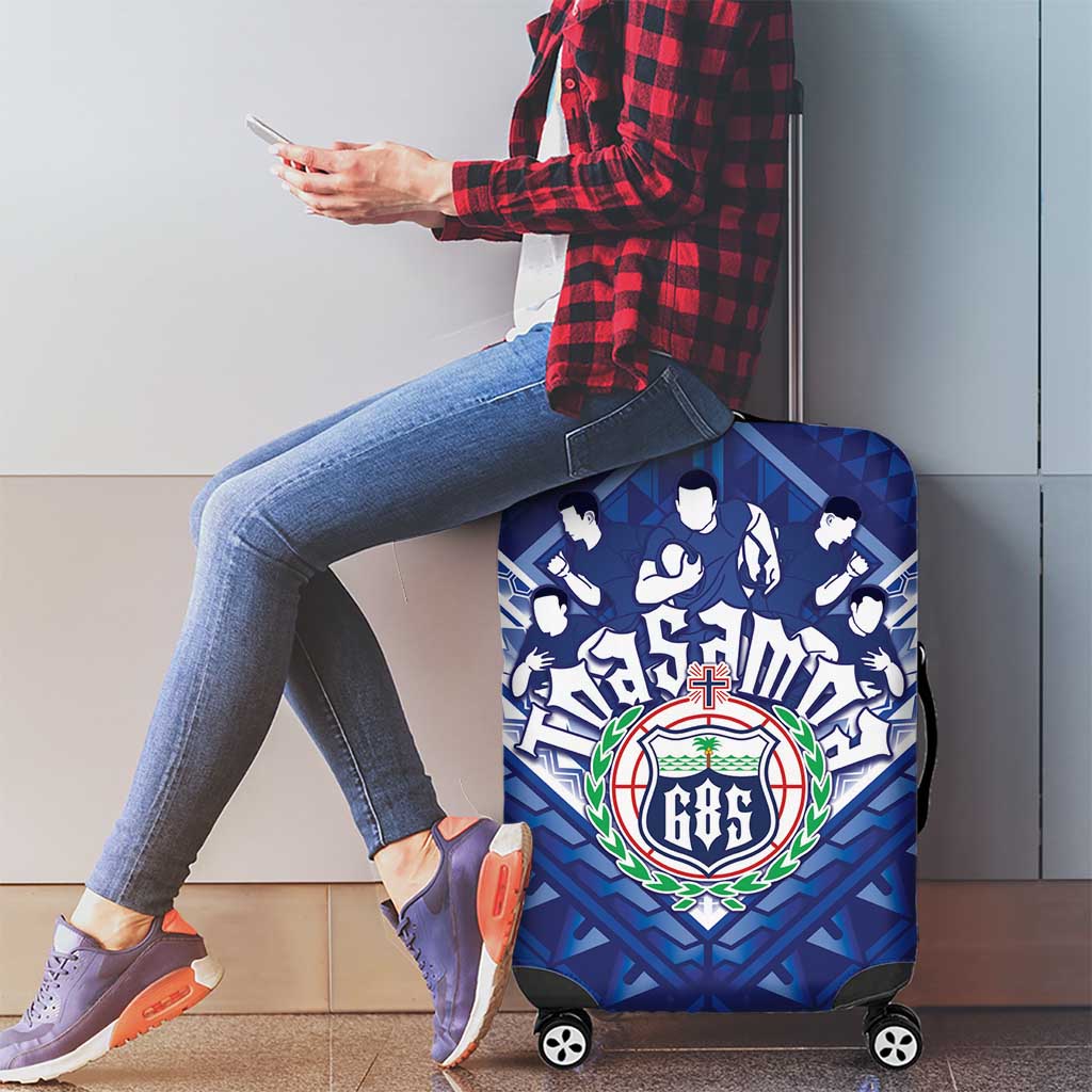 Toa Samoa Rugby Luggage Cover Samoan Pride With Tribal Pattern - Polynesian Pride