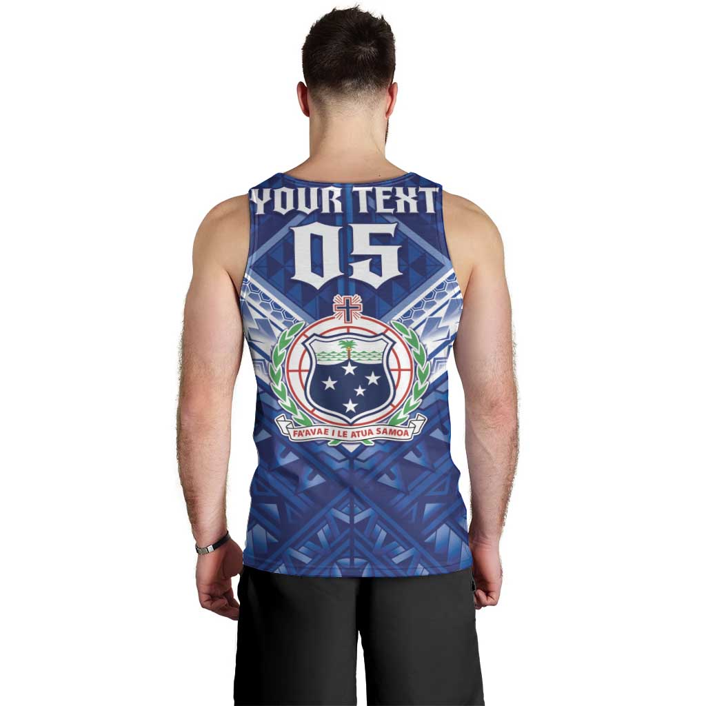 Toa Samoa Rugby Custom Men Tank Top Samoan Pride With Tribal Pattern - Polynesian Pride