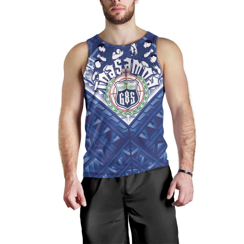 Toa Samoa Rugby Custom Men Tank Top Samoan Pride With Tribal Pattern - Polynesian Pride