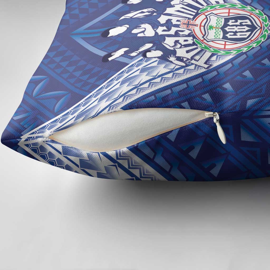 Toa Samoa Rugby Pillow Cover Samoan Pride With Tribal Pattern - Polynesian Pride
