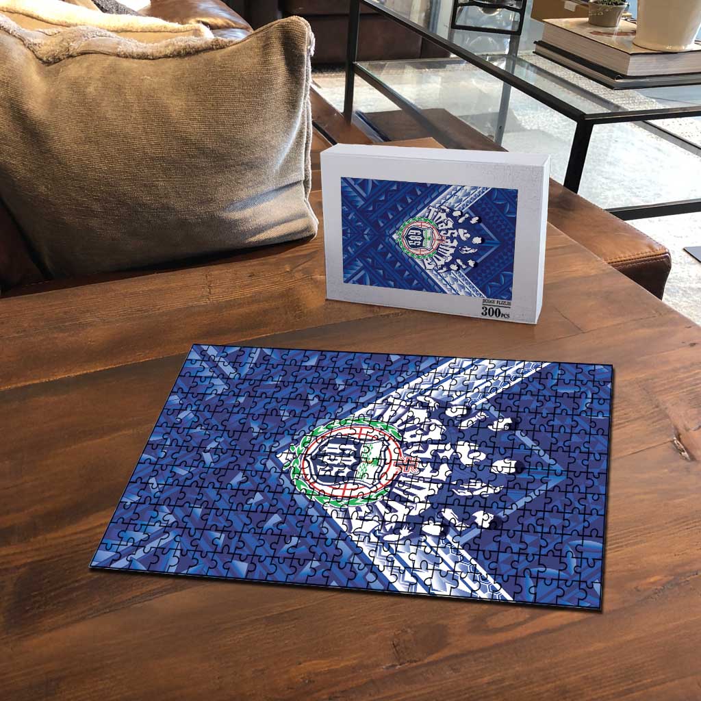 Toa Samoa Rugby Puzzle Samoan Pride With Tribal Pattern - Polynesian Pride