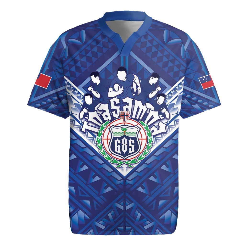 Toa Samoa Rugby Custom Rugby Jersey Samoan Pride With Tribal Pattern - Polynesian Pride