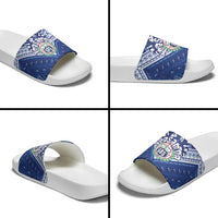 Toa Samoa Rugby Slide Sandals Samoan Pride With Tribal Pattern - Polynesian Pride