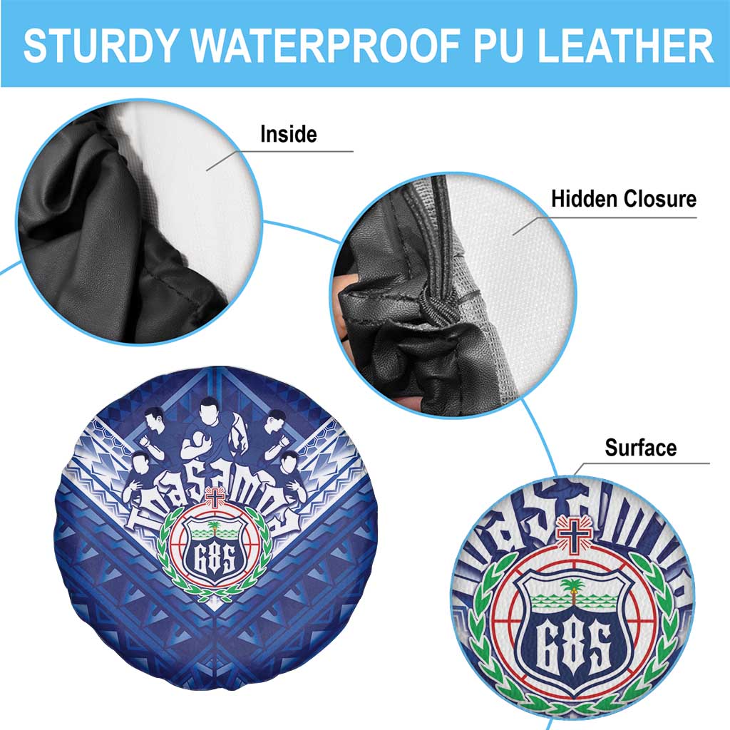 Toa Samoa Rugby Spare Tire Cover Samoan Pride With Tribal Pattern - Polynesian Pride