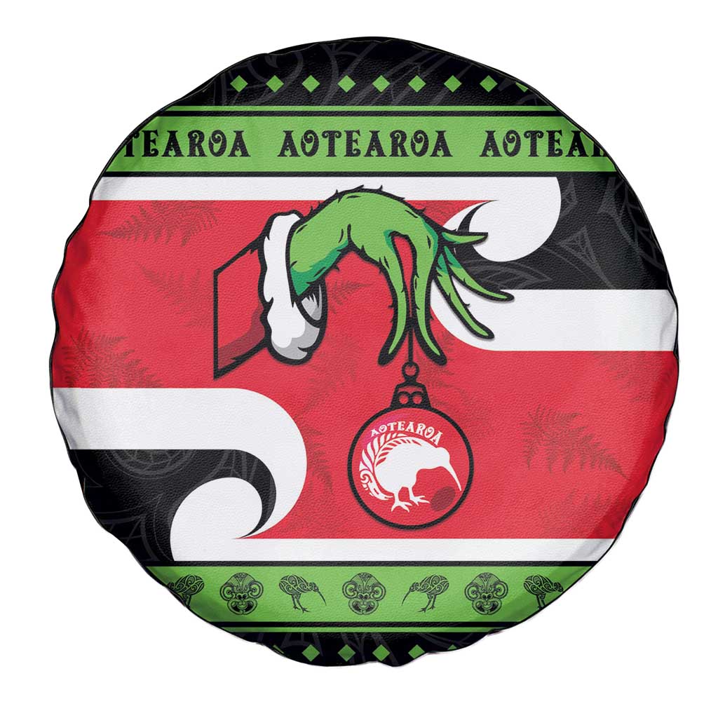 New Zealand Funny Christmas Spare Tire Cover Maori Tiki
