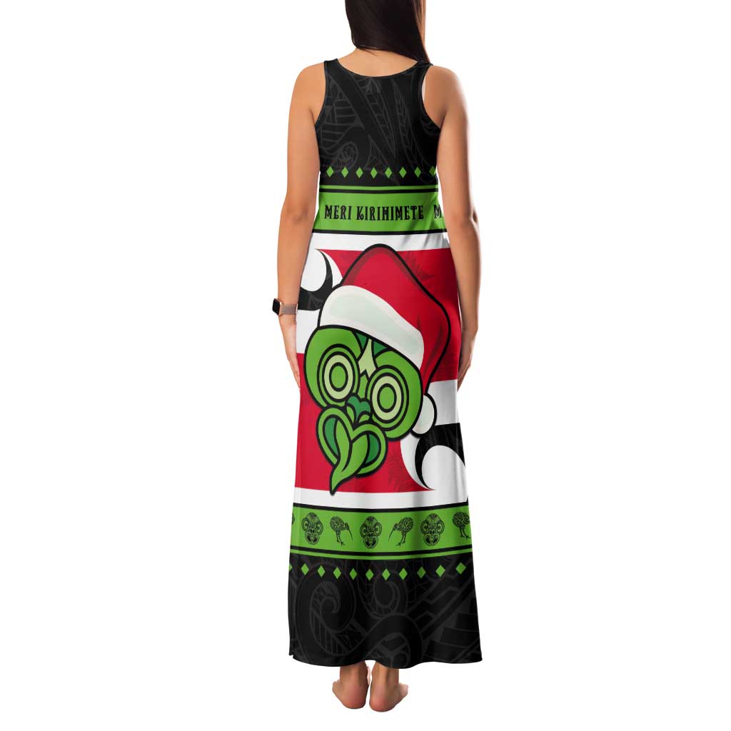 New Zealand Funny Christmas Tank Maxi Dress Maori Tiki