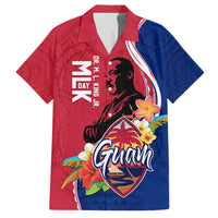 Guam Martin Luther King Jr Day Family Matching Long Sleeve Bodycon Dress and Hawaiian Shirt LT05 Dad's Shirt - Short Sleeve Red - Polynesian Pride