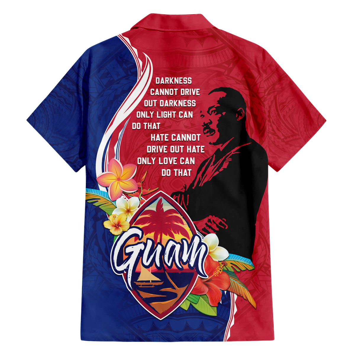 Guam Martin Luther King Jr Day Family Matching Short Sleeve Bodycon Dress and Hawaiian Shirt LT05 - Polynesian Pride