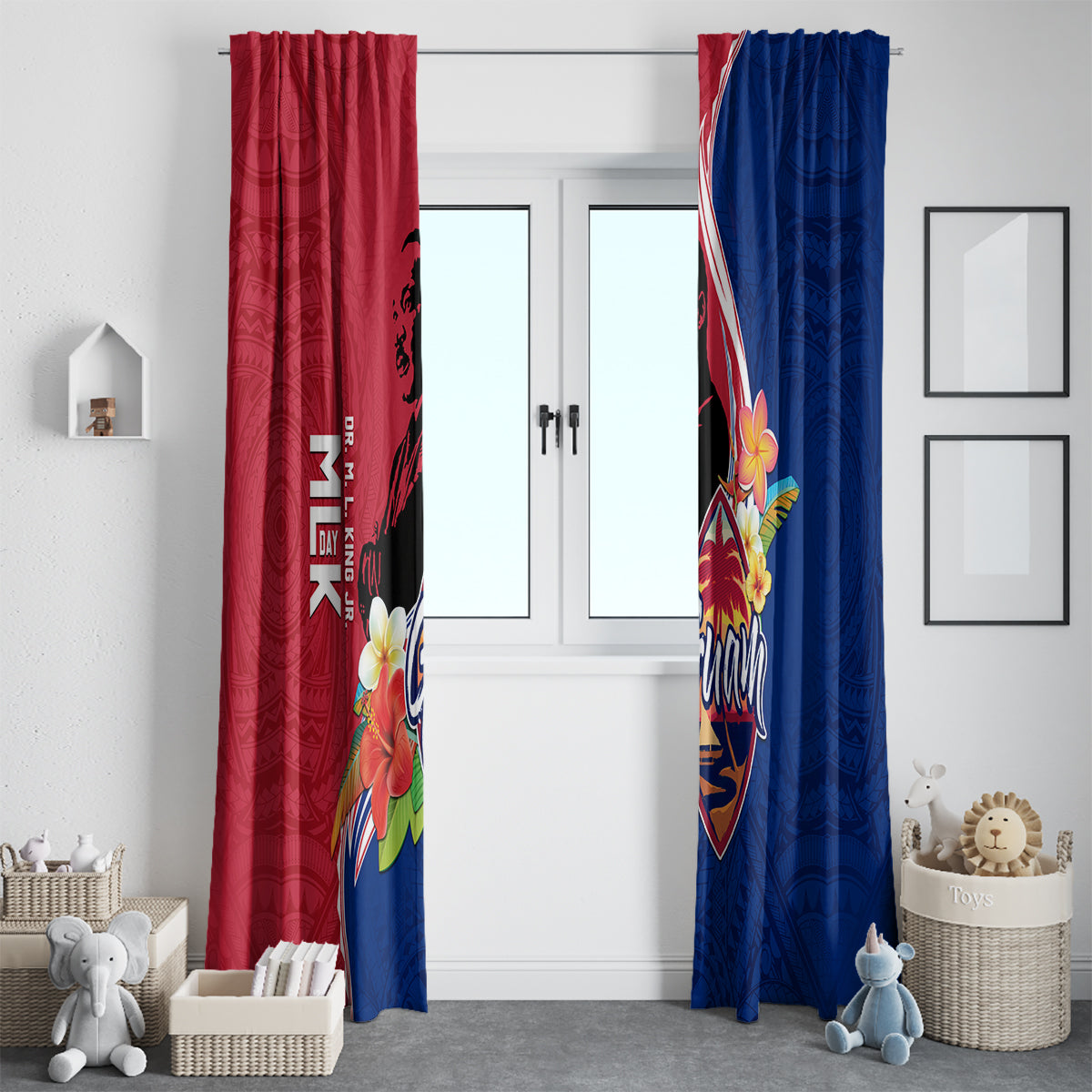 Guam Martin Luther King Jr Day Window Curtain LT05 - Polynesian Pride