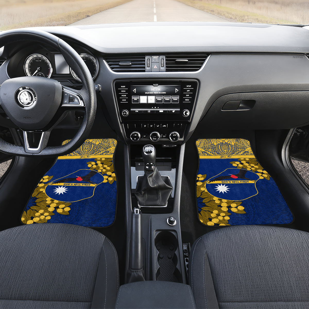 Personalised Repubrikin Naoero Independence Day Car Mats Tamanu With Coat Of Arms LT05 - Polynesian Pride