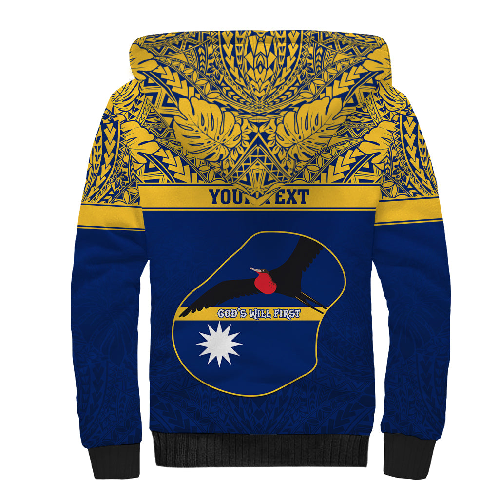 Personalised Repubrikin Naoero Independence Day Sherpa Hoodie Tamanu With Coat Of Arms LT05 - Polynesian Pride