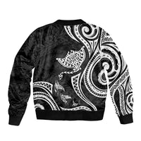 Hawaii Manta Ray Bomber Jacket Polynesian Art Tattoo