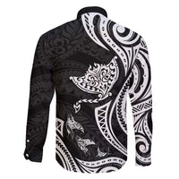 Hawaii Manta Ray Family Matching Tank Maxi Dress and Hawaiian Shirt Polynesian Art Tattoo