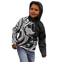 Hawaii Manta Ray Kid Hoodie Polynesian Art Tattoo LT05 - Polynesian Pride