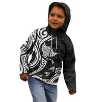 Hawaii Manta Ray Kid Hoodie Polynesian Art Tattoo LT05 - Polynesian Pride
