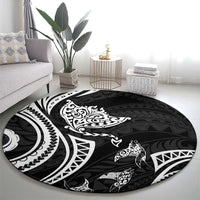 Hawaii Manta Ray Round Carpet Polynesian Art Tattoo LT05 - Polynesian Pride