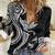 Hawaii Manta Ray Women Casual Shirt Polynesian Art Tattoo