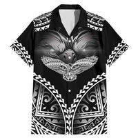 Hawaiian Hawk Family Matching Mermaid Dress and Hawaiian Shirt Polynesian Pattern Style