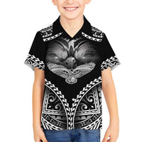 Hawaiian Hawk Family Matching Puletasi and Hawaiian Shirt Polynesian Pattern Style