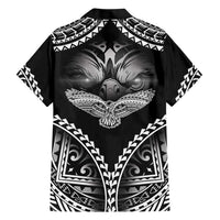 Hawaiian Hawk Family Matching Short Sleeve Bodycon Dress and Hawaiian Shirt Polynesian Pattern Style