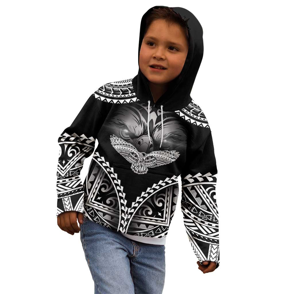 Hawaiian Hawk Kid Hoodie Polynesian Pattern Style LT05 - Polynesian Pride