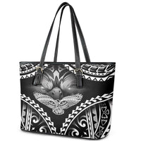 Hawaiian Hawk Leather Tote Bag Polynesian Pattern Style