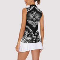 Hawaiian Hawk Women Sleeveless Polo Shirt Polynesian Pattern Style LT05 - Polynesian Pride