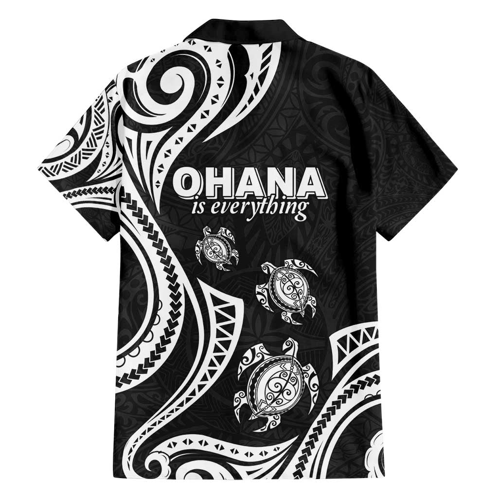 Hawaii Ohana Means Family Family Matching Summer Maxi Dress and Hawaiian Shirt Sea Turtle Polynesian Style