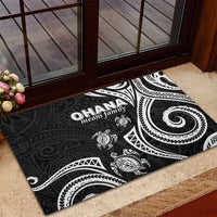 Hawaii Ohana Means Family Rubber Doormat Sea Turtle Polynesian Style LT05 - Polynesian Pride