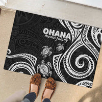 Hawaii Ohana Means Family Rubber Doormat Sea Turtle Polynesian Style LT05 - Polynesian Pride